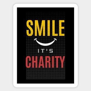 Smile , It's Charity  , spread peace and happiness Sticker